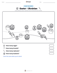 Easter - Ukrainian printable worksheet preview