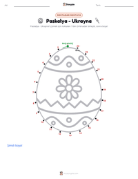 Paskalya - Ukrayna yazdırılabilir çalışma sayfası önizlemesi