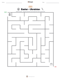 Easter - Ukrainian printable worksheet preview