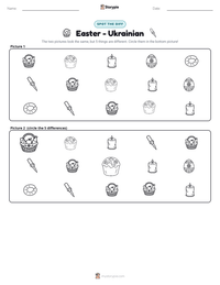 Easter - Ukrainian printable worksheet preview