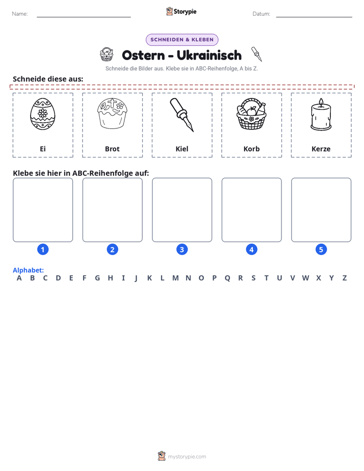 Schneiden & Einfügen Alphabet