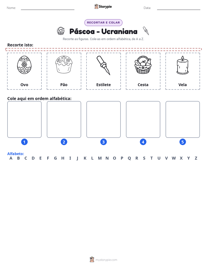 Recortar & Colar Alfabeto