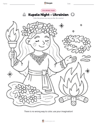Kupala Night - Ukrainian printable worksheet preview