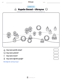 Kupala Gecesi - Ukrayna yazdırılabilir çalışma sayfası önizlemesi