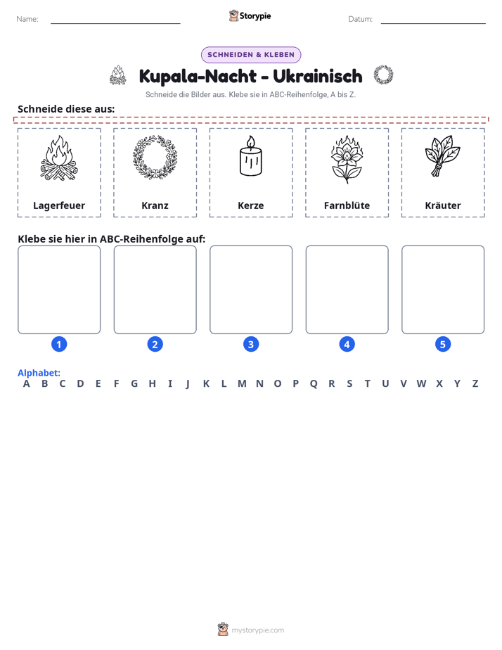 Schneiden & Einfügen Alphabet