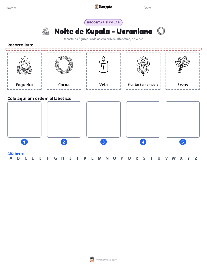 Recortar & Colar Alfabeto