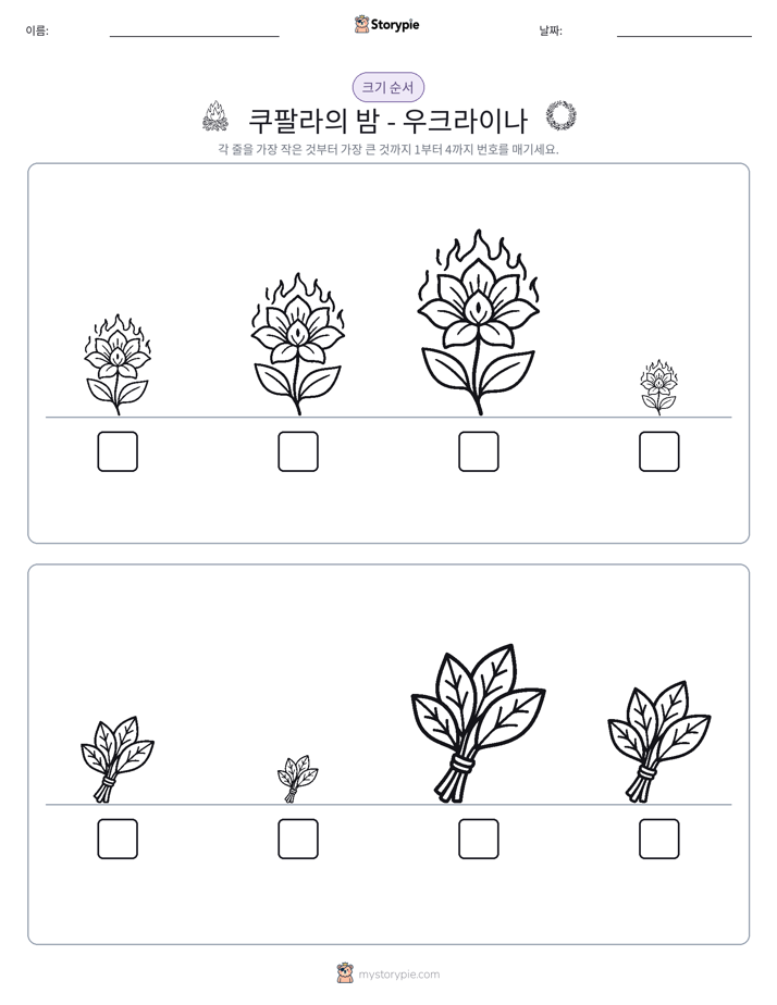 크기 순서