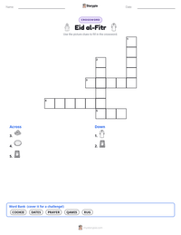 Eid al-Fitr printable worksheet preview