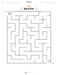 Eid al-Fitr printable worksheet preview