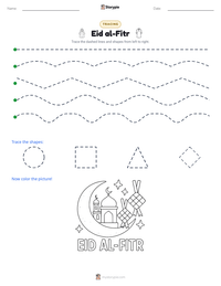 Eid al-Fitr printable worksheet preview