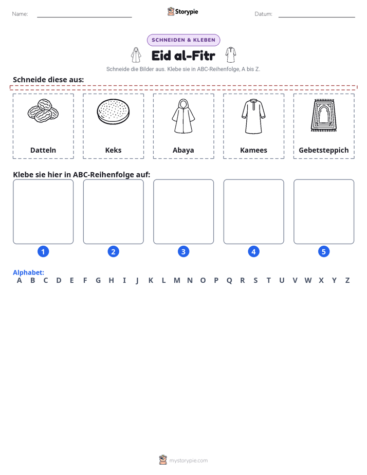 Schneiden & Einfügen Alphabet