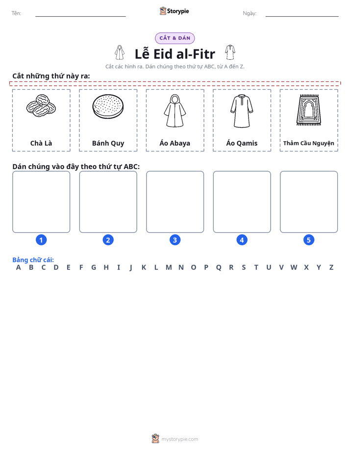 Cắt & Dán Chữ Cái