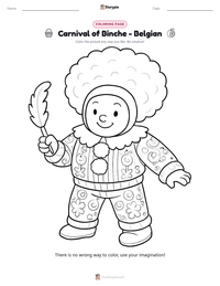 Carnival of Binche - Belgian printable worksheet preview