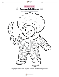 Aperçu de la feuille de travail imprimable Carnaval de Binche