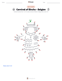 Carnival of Binche - Belgian printable worksheet preview