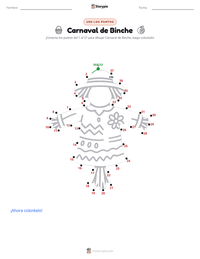 Vista previa de la hoja de trabajo imprimible de Carnaval de Binche