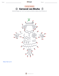 Carnaval van Binche afdrukbare werkblad voorbeeld