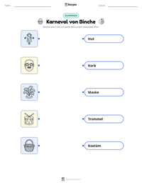 Karneval von Binche druckbare Arbeitsblatt Vorschau