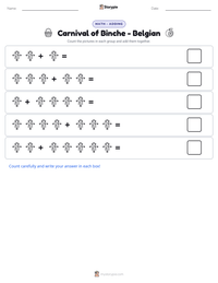 Carnival of Binche - Belgian printable worksheet preview