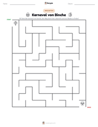 Karneval von Binche druckbare Arbeitsblatt Vorschau