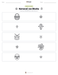 Karneval von Binche druckbare Arbeitsblatt Vorschau