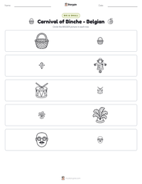 Carnival of Binche - Belgian printable worksheet preview