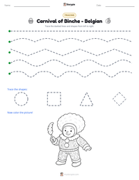 Carnival of Binche - Belgian printable worksheet preview