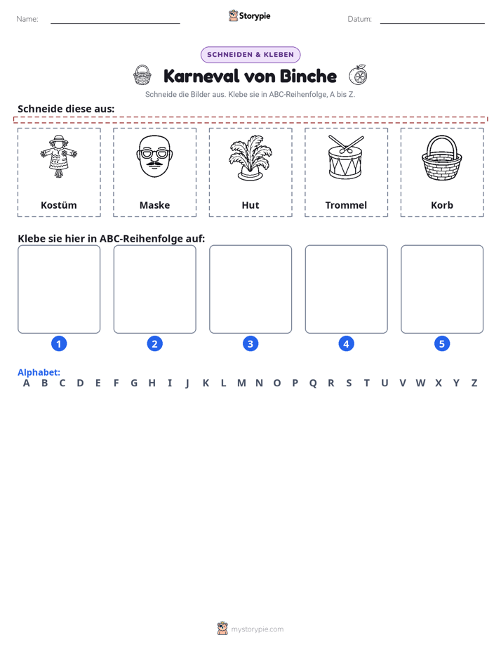 Schneiden & Einfügen Alphabet