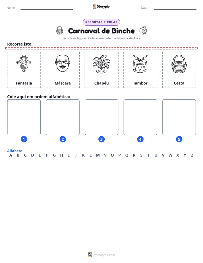Recortar & Colar Alfabeto