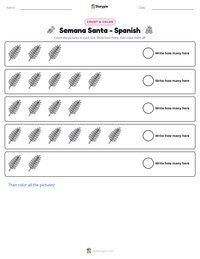 Semana Santa - Spanish printable worksheet preview