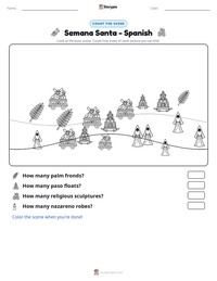 Semana Santa - Spanish printable worksheet preview