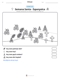 Semana Santa - İspanyolca yazdırılabilir çalışma sayfası önizlemesi