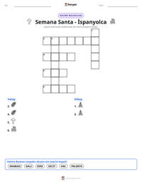 Semana Santa - İspanyolca yazdırılabilir çalışma sayfası önizlemesi