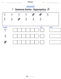 Semana Santa - İspanyolca yazdırılabilir çalışma sayfası önizlemesi