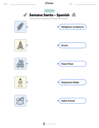 Semana Santa - Spanish printable worksheet preview