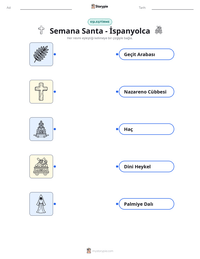 Semana Santa - İspanyolca yazdırılabilir çalışma sayfası önizlemesi