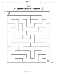 Semana Santa - Spanish printable worksheet preview