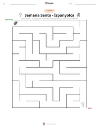 Semana Santa - İspanyolca yazdırılabilir çalışma sayfası önizlemesi