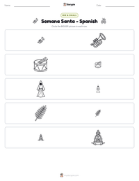 Semana Santa - Spanish printable worksheet preview