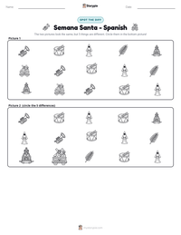 Semana Santa - Spanish printable worksheet preview