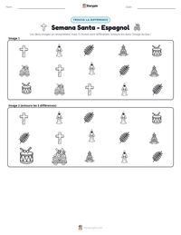 Aperçu de la feuille de travail imprimable Semana Santa - Espagnol