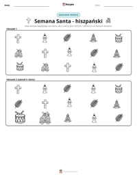 Podgląd drukowalnego arkusza ćwiczeń Semana Santa - hiszpański