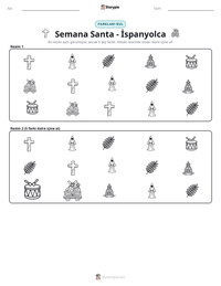 Semana Santa - İspanyolca yazdırılabilir çalışma sayfası önizlemesi