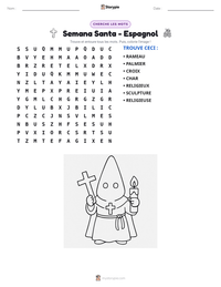 Aperçu de la feuille de travail imprimable Semana Santa - Espagnol