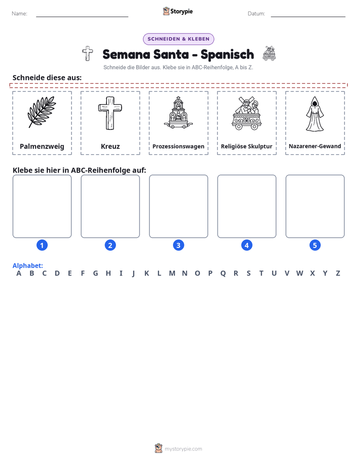 Schneiden & Einfügen Alphabet