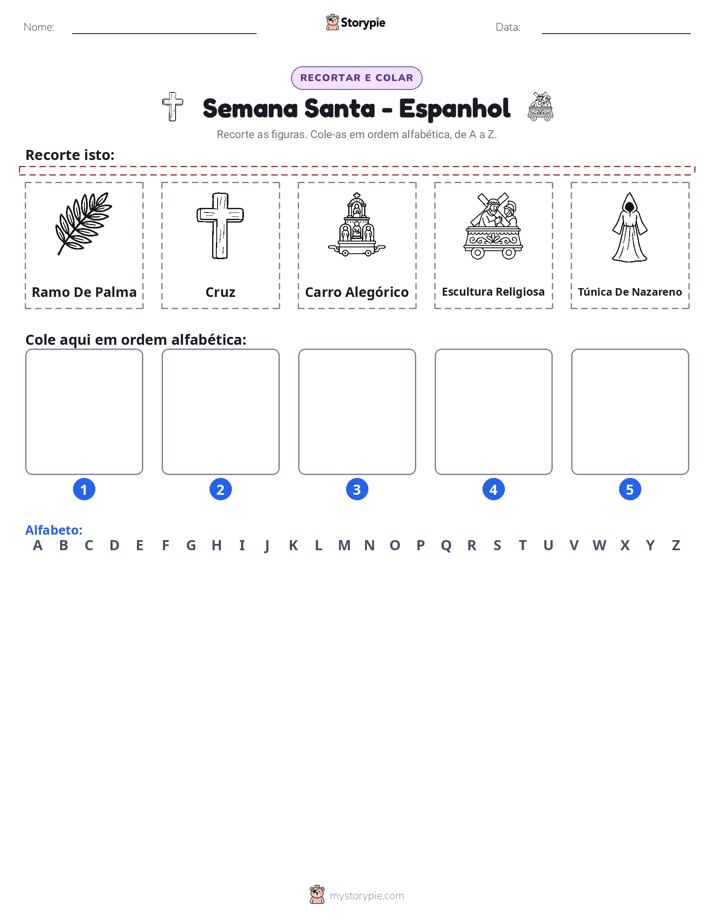 Recortar & Colar Alfabeto