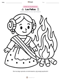 Podgląd drukowalnego arkusza ćwiczeń Las Fallas
