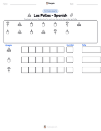 Las Fallas - Spanish printable worksheet preview