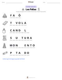 Anteprima della scheda stampabile di Las Fallas