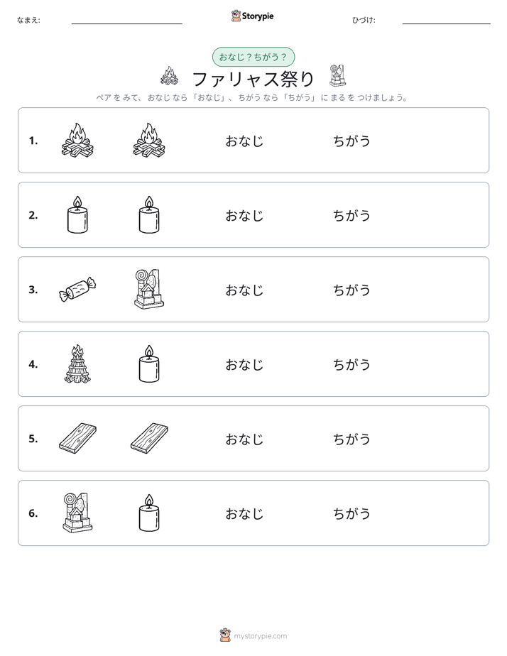 同じか違うか